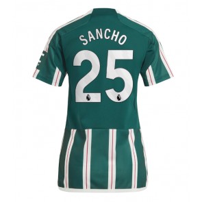 Manchester United Jadon Sancho #25 Replica Away Stadium Shirt for Women 2023-24 Short Sleeve